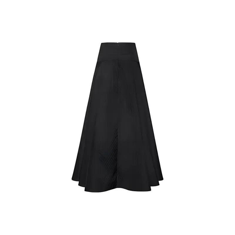 MEIYANG Casual Long Skirts Women's Black-1