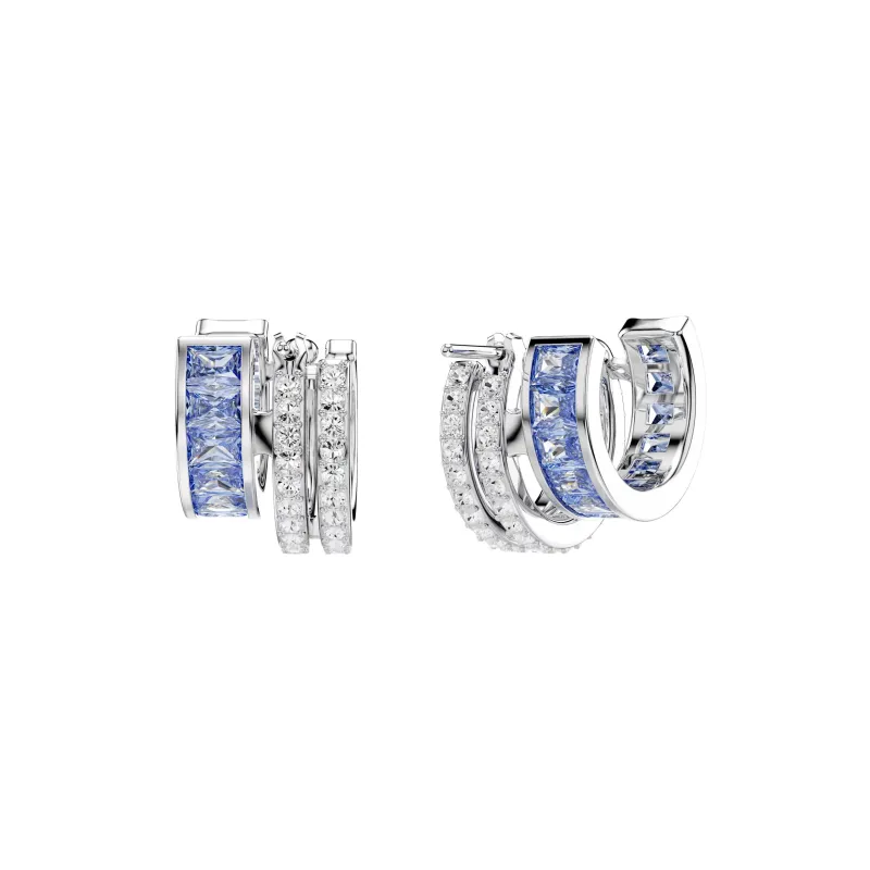 Swarovski Synthetic Cubic Zirconia Earrings Women's Blue-2