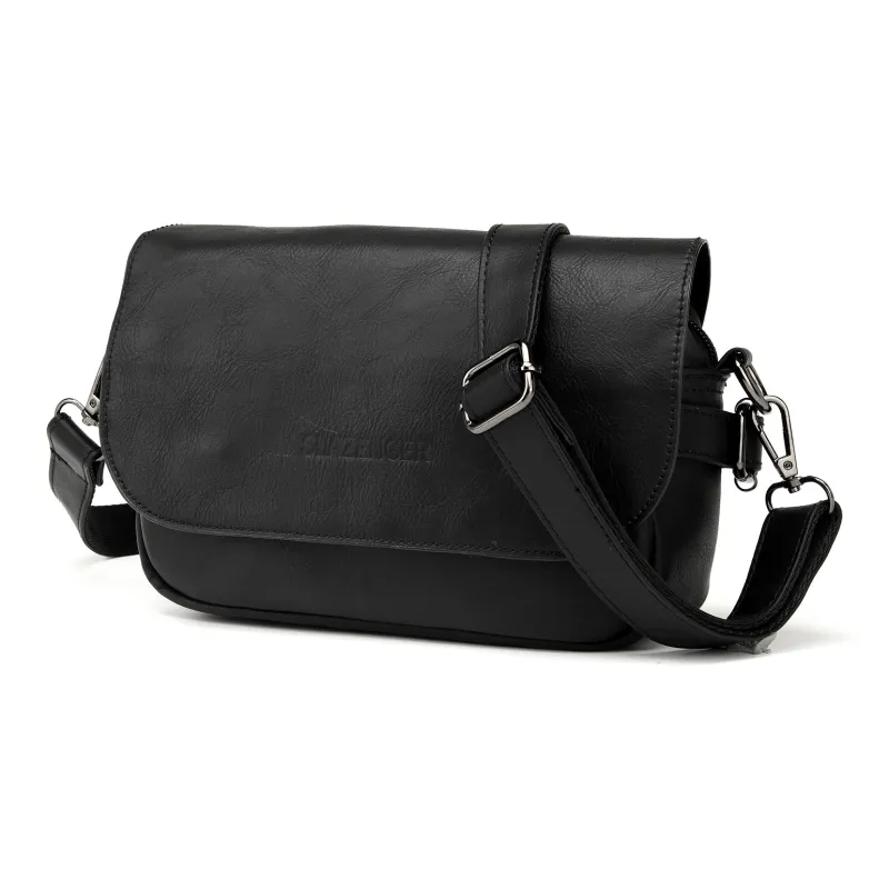 Slazenger PU Shoulder Bags Regular Unisex Classic Black-1