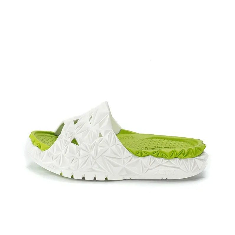 OETZI EVA Slip Resistant Odor Resistant Slide Slippers Unisex White & Green-0