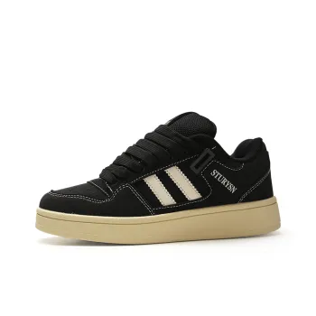 STUR YSN Wear-resistant And Lightweight Low-Top Skateboard Shoes Unisex Frosted Black