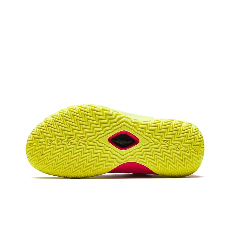 Anta Tide 6 Cushioned Slip-Resistant Low-Top Basketball Shoes Women's Red Yellow-4