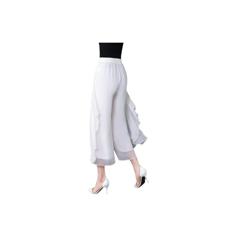 Yi Mengyuan Silk Casual Pants Women's-4