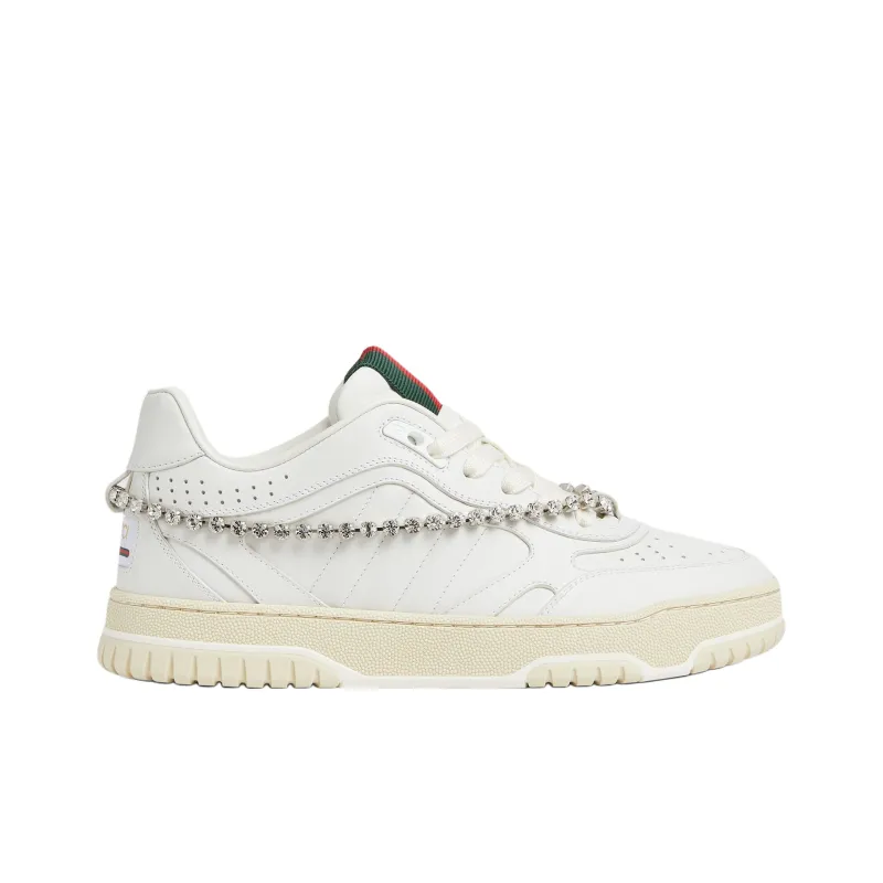 GUCCI Women's Re Web Sneaker 'White Crystal Chain' Women's-1