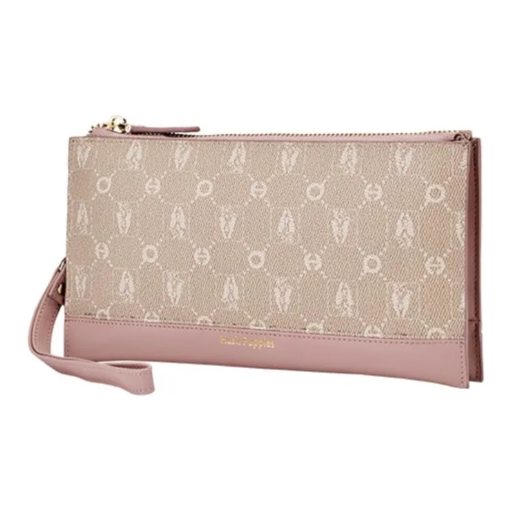 Hush Puppies PVC Wallets Clutches Medium Size Women's Khaki/Beige Apricot-5