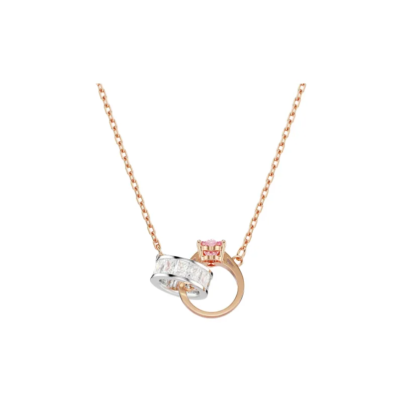 Swarovski Connexus Synthetic Cubic Zirconia Necklaces Women's Rose Gold-1