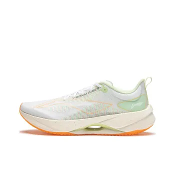 LiNing Super Light 21 Cushioned Slip Resistant Breathable Lightweight Low Top Casual Running Shoes Women's White Green