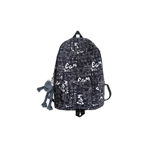 GEERDUN Nylon taurillon Unisex Black Letter/White Letter/Gray Blended