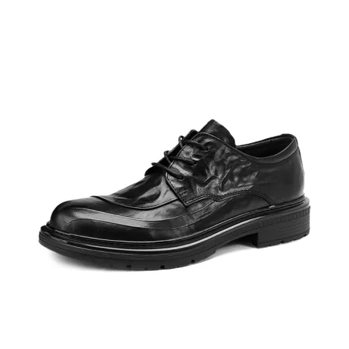 Voguhomme Men's Casual Shoes Men Low Top Brown/Black