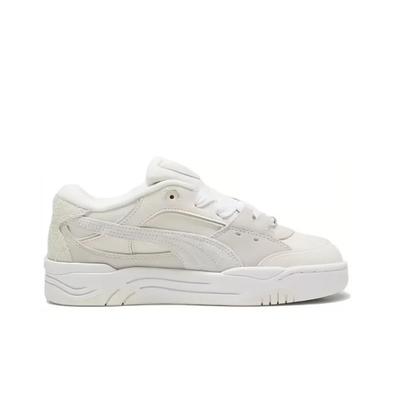 PUMA 180 Corduroy Abrasion Resistant Breathable Low Top Skateboard Shoes Women's White-1