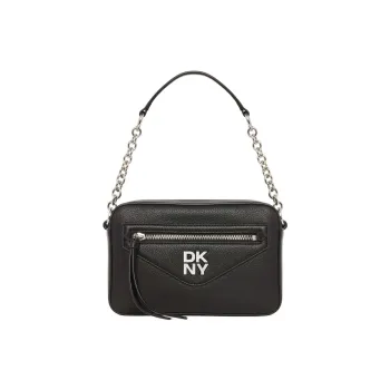 DKNY Leather Camera Bag Handbag Shoulder Bag Women's Black