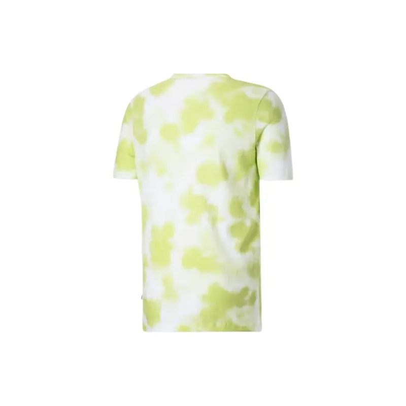 PUMA Cloud Tie Dye T-Shirts Men Green-1