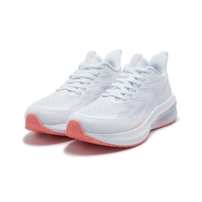 361° Cushioned Wear-Resistant Breathable Low-Top Casual Running Shoes Women's White Blue-2