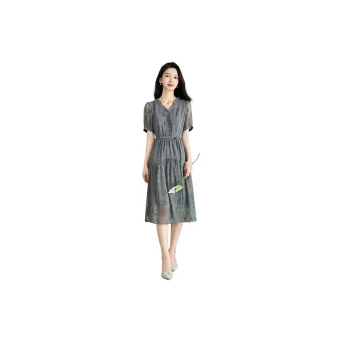 Mylan Short-Sleeved Dresses Women's Gray