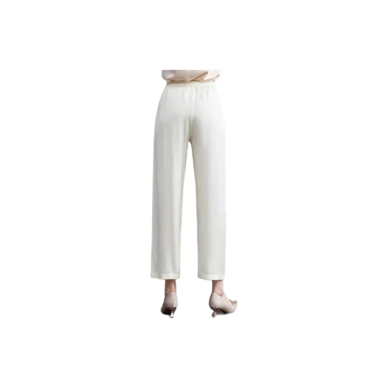 Yi Mengyuan Silk Casual Pants Women's-6