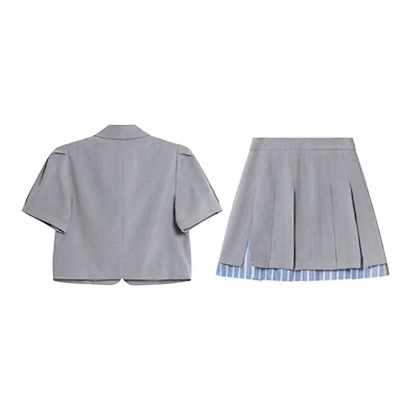 Juden Choi Skirt Set Women's Gray-1