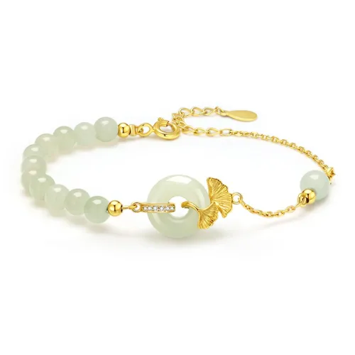 ZSY Bracelets Pale Greenish White Jade Women's