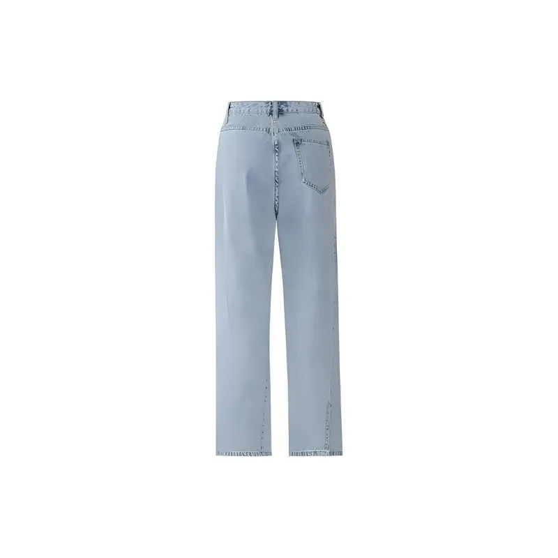 MEIYANG Jeans Women's Light Aqua Blue-1