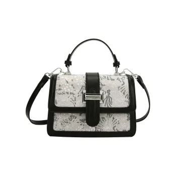 BGAY PU Small Square Bag, Handbag, Shoulder Bag, Crossbody Bag Medium Size Women's Black/Gray/Ecru/Pink