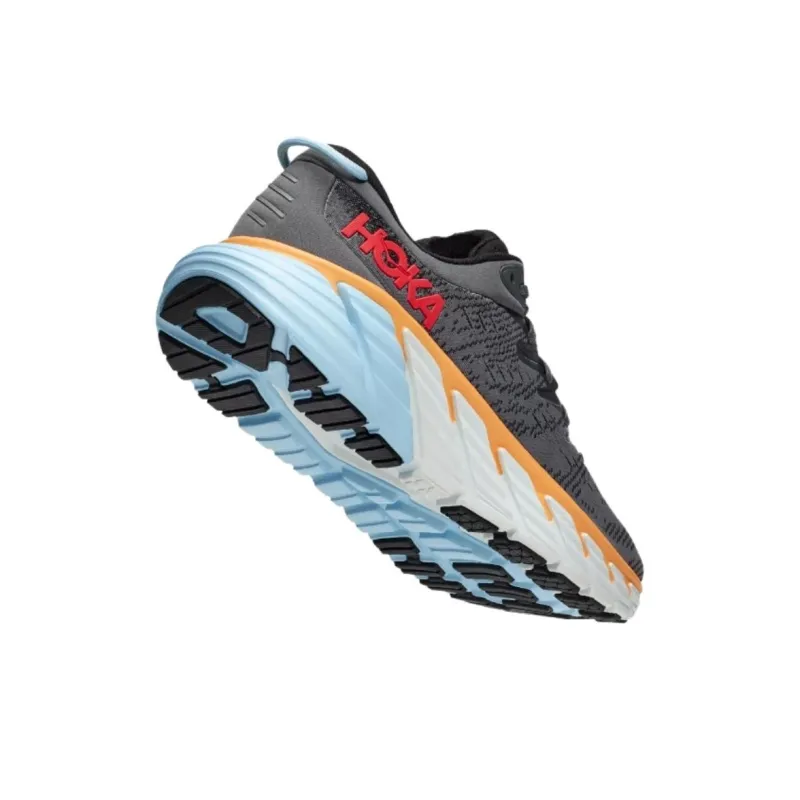 HOKA ONE ONE Gaviota 4 Anti-Slip Wear-Resistant Low-Top Running Shoes Men's Gray-3