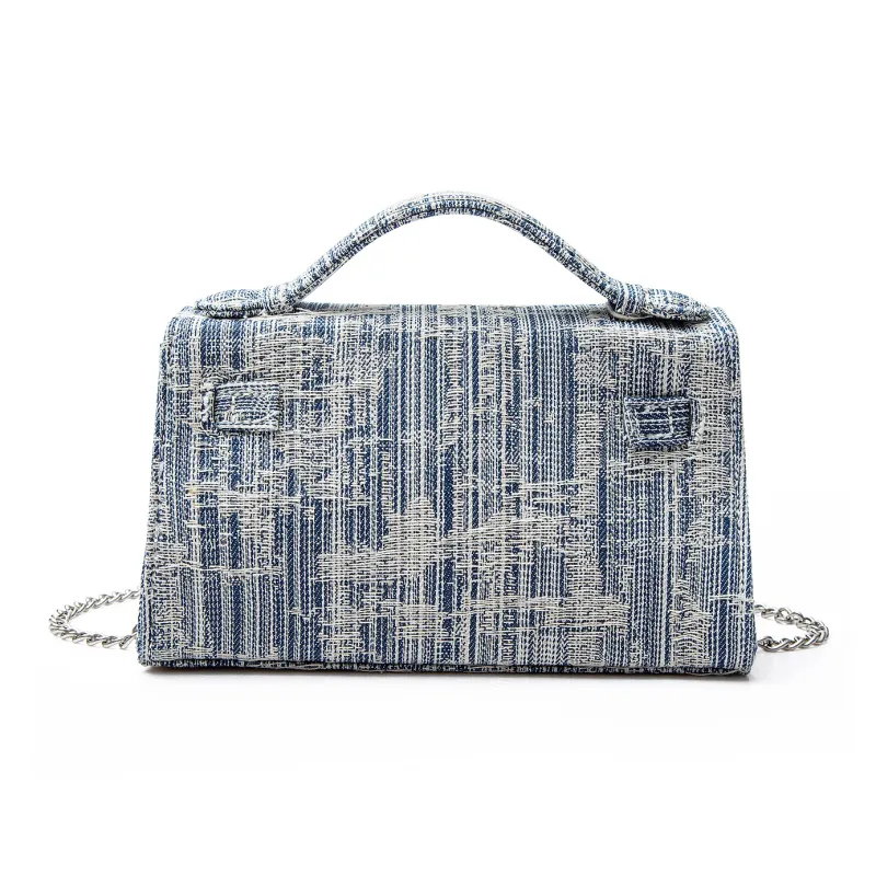 MQ Fabric One Shoulder Handbags Regular Women's Denim Blue-5