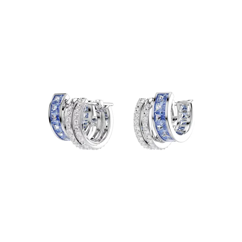 Swarovski Synthetic Cubic Zirconia Earrings Women's Blue-3