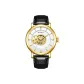 Gold Case White Dial Leather Strap
