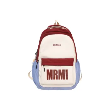Huangmu Nylon Student Backpack Regular Unisex Black/Yellow Blue/Red Blue/Pink/Orange
