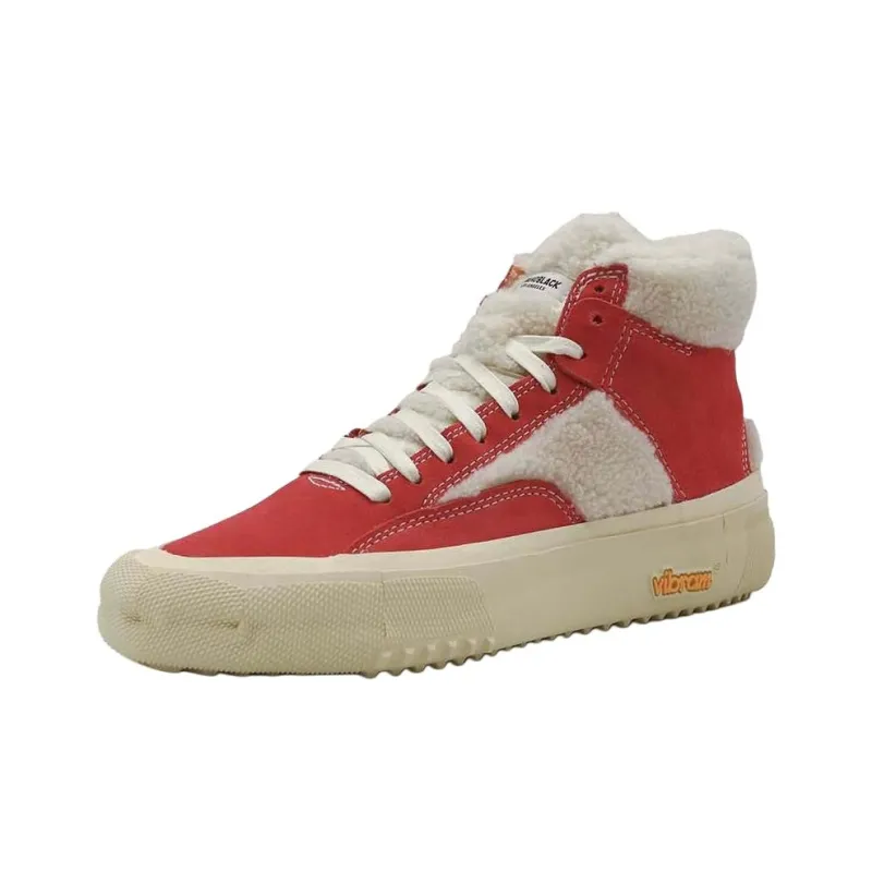 BRANDBLACK High-Top Skateboard Shoes Women's Red-1