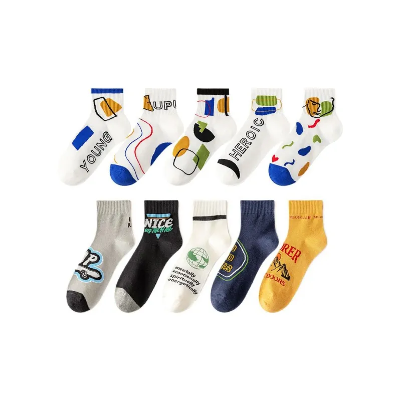 SOIE Mid Calf Socks Men's Combo Set-14