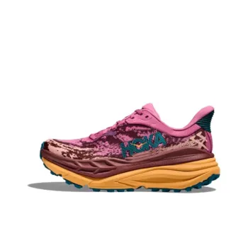 HOKA ONE ONE Cushioning Wear Resistant Low Top Running Shoes Women's Red Yellow