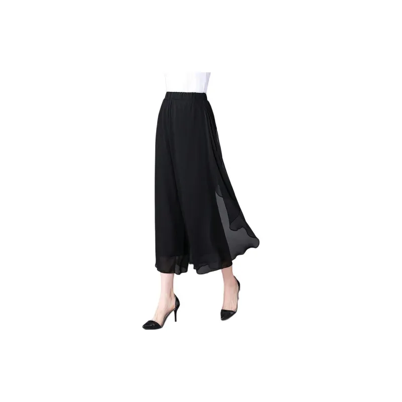 Yi Mengyuan Silk Casual Pants Women's-2