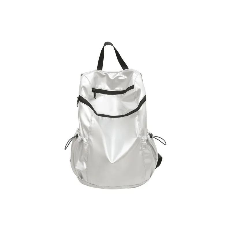 Alcohol Dragon Nylon Spell PU Backpack Regular Women's Black/White/Silver-8