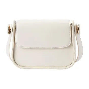 SEM/R PU Shoulder Bag Crossbody Bag Regular Women's Milk White / Caramel Brown / Black