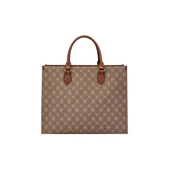 Hush Puppies Synthetic Leather Tote Bag Shopping Bag Shoulder Bag Handbag Large Size Women's Khaki/Beige Apricot/Coffee