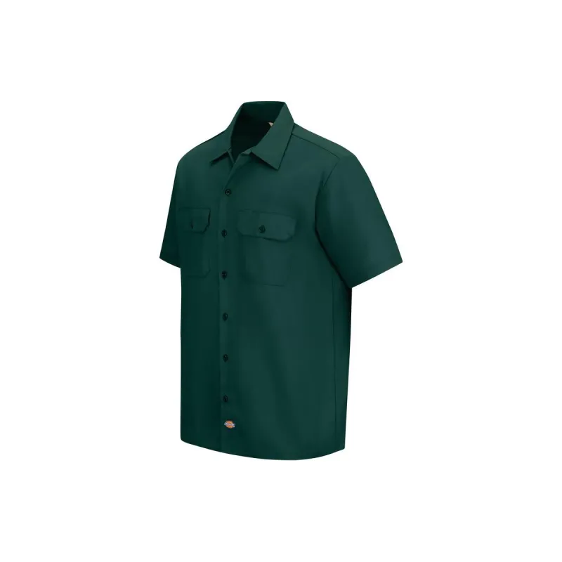 Dickies SHORT-SLEEVE TRADITIONAL WORK SHIRT Shirt Men's Green-2