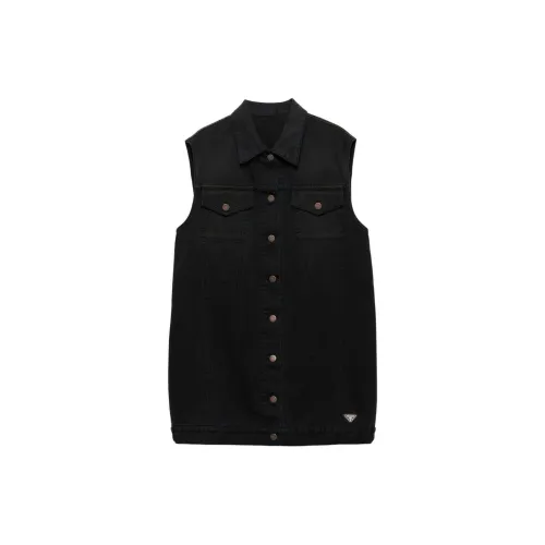 PRADA Sleeveless Dresses Women's Black