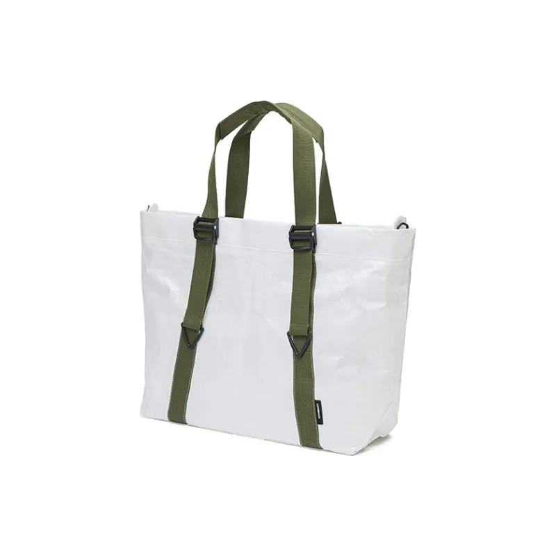 COMBACK Polyester Handbag, Shoulder Bag Tubas Unisex White/Black-1
