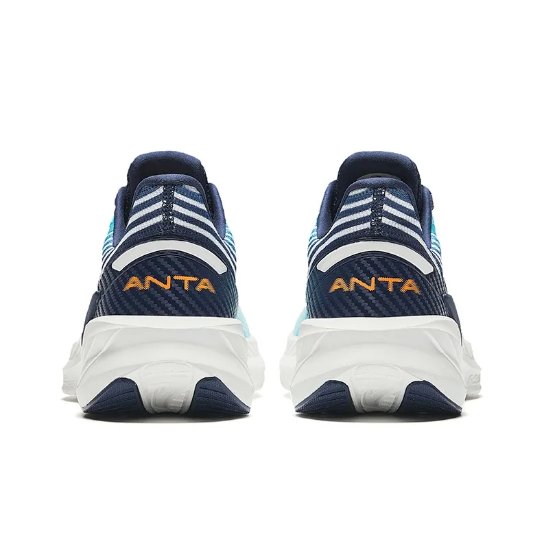 Anta Running Collection Anti Slip Wear Resistant Low Top Casual Running Shoes Men's White Blue-3