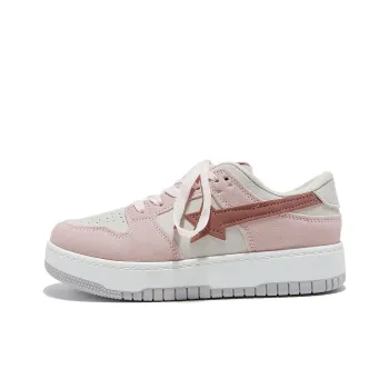 Little Red Man Lightweight Low Top Skateboard Shoes Women's Pink