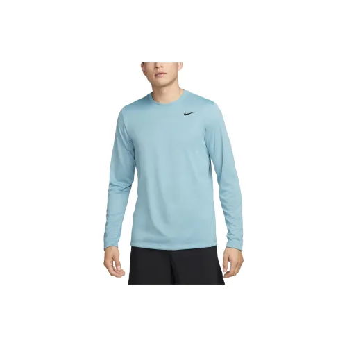 Nike T-Shirts Men Denim Turquoise/Black