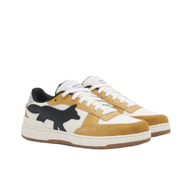 Maison Kitsune Chiru Low Top Skateboard Shoes Men's Yellow-2