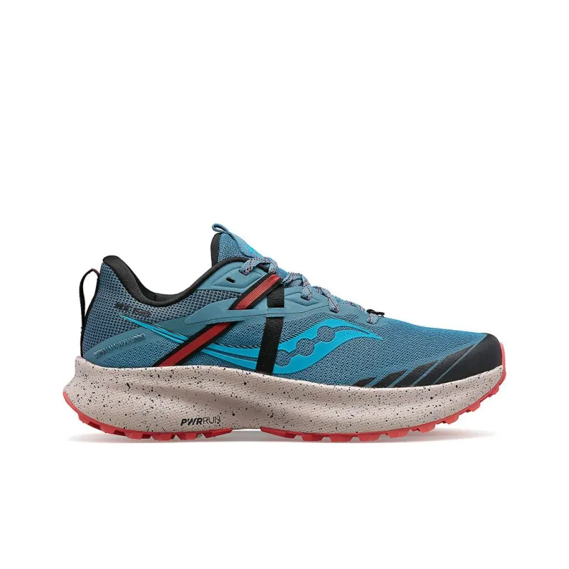 Saucony Ride 15 Anti Slip Wear Resistant Low Top Running Shoes Women's Blue Black-1