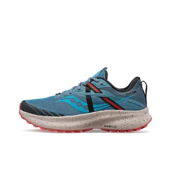 Saucony Ride 15 Anti-Slip Wear-Resistant Low-Top Running Shoes Women's Blue Black