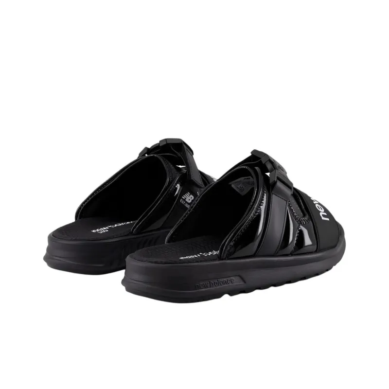 New Balance NB 330 Quiet Slip Resistant Slide Slippers Women's Black White-3