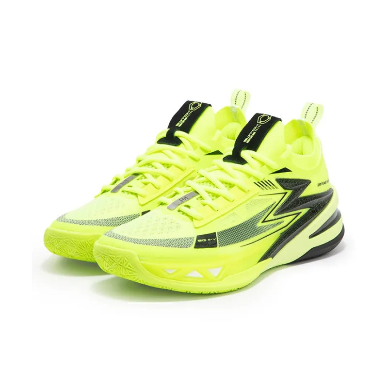 361° BIG3 5.0 Pro Basketball Shoes Men Low Top Neon Solar Yellow/Obsidian Black-2