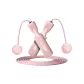 Pink-[Stainless Steel Pivot without Sticking], Dual-Purpose[Cordless Small Ball+PVC Steel Cables]