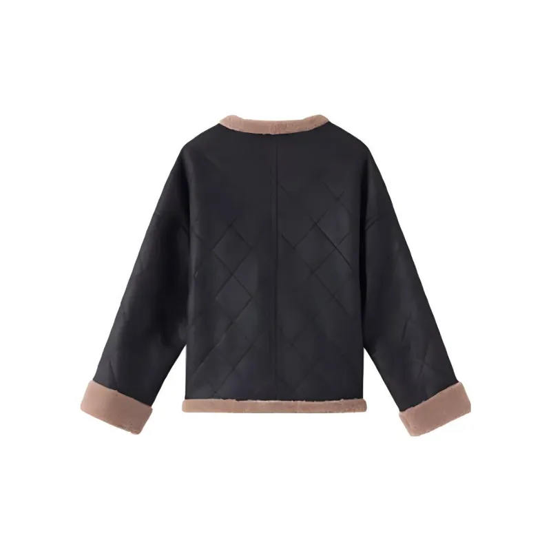 Yiner Velvet Jackets Women's Black-1