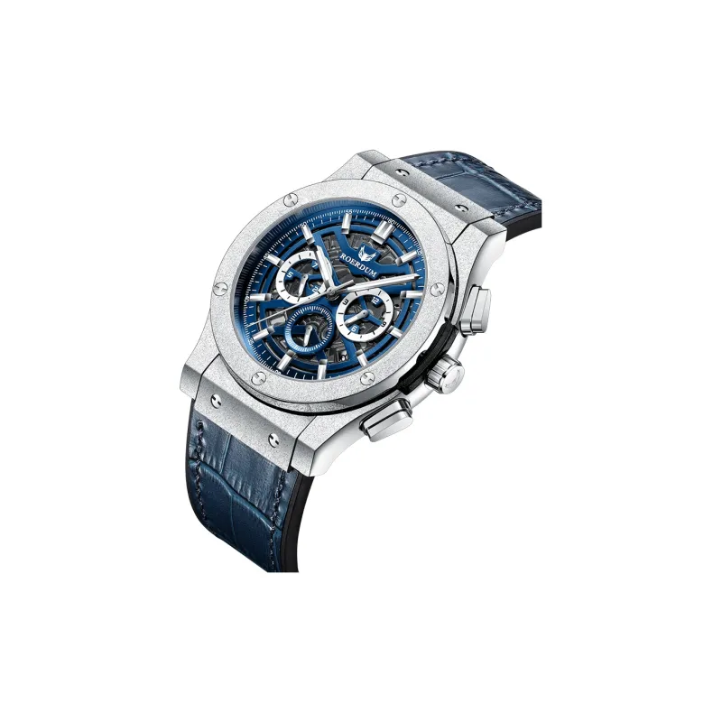 ROERDUM Mars GTR Automatic Mechanical Movement Genuine Leather Strap Watch Men's Watches Blue Dial-22