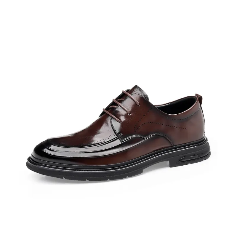 Mulinsen Dress Shoes Men Low Top Black-4